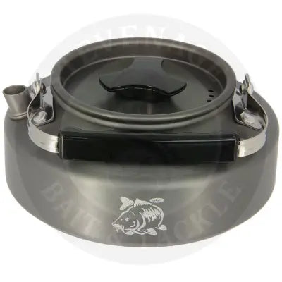 NGT Aluminium Outdoor Kettle Set - 0.80 Litre Gun Metal Kettle with Teaspoon and 600D Case NGT