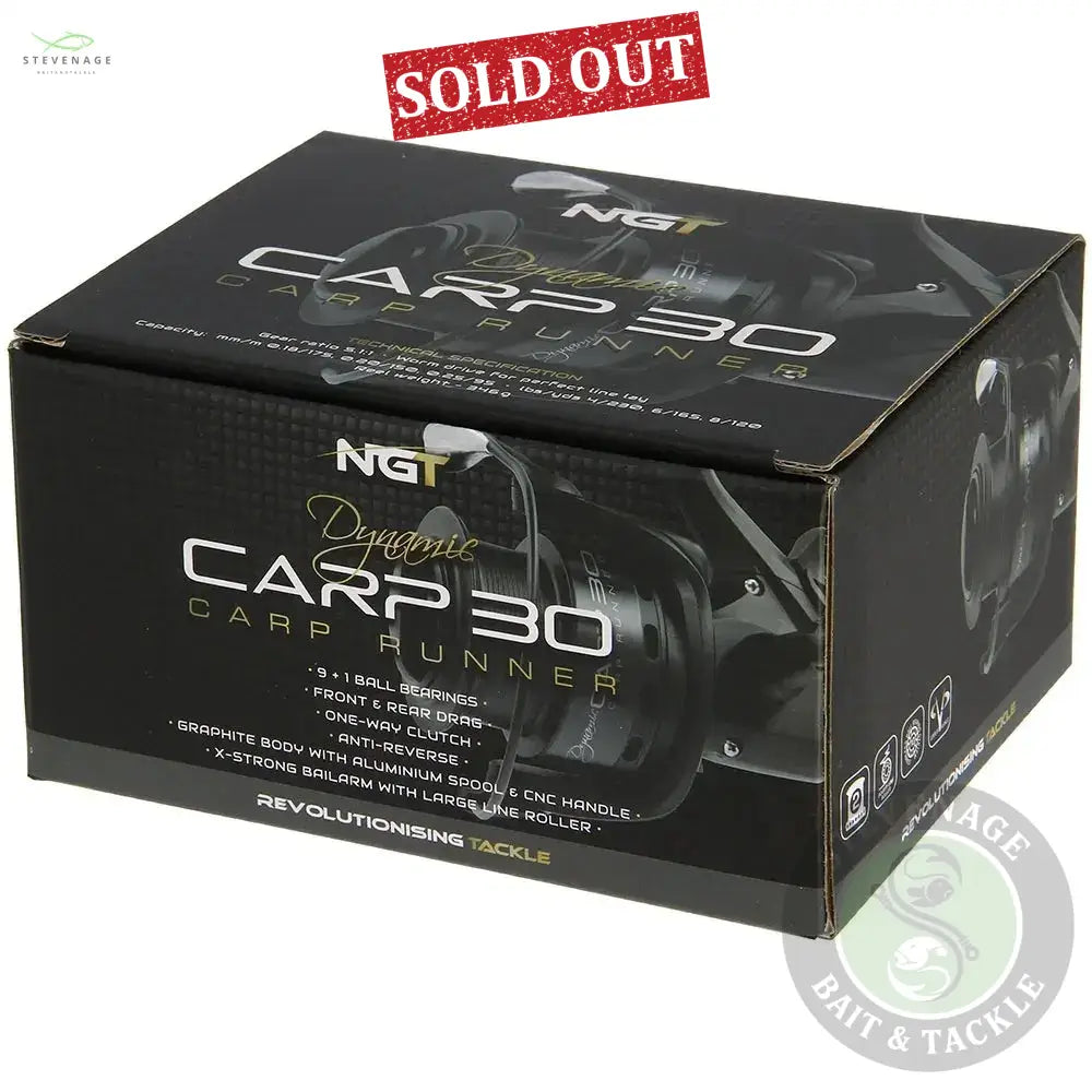 NGT Dynamic 30 - 10BB Carp Runner Reel with Spare Spool NGT