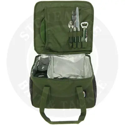 NGT Food and Brew Kit Bag - Insulated Bag with Cutlery Mug Pots and Plate NGT