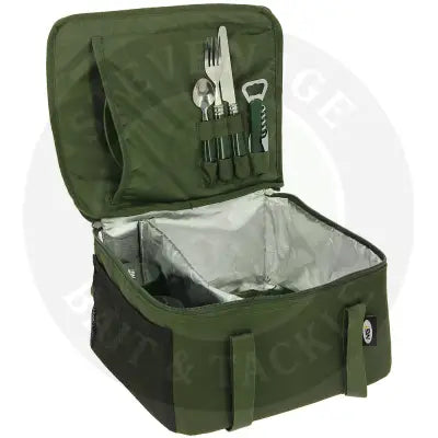 NGT Food and Brew Kit Bag - Insulated Bag with Cutlery Mug Pots and Plate NGT