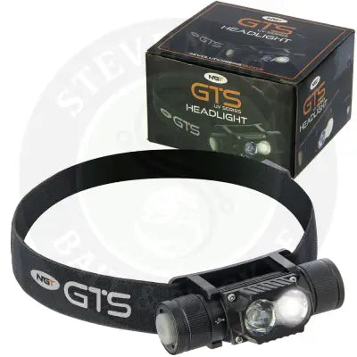 NGT GTS Headlight - 250 Lumens + UV Light with USB Rechargable 1800mAh Battery NGT