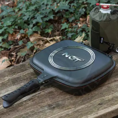 NGT Outdoor Double Grill Pan - Non Stick Die Cast Aluminium NGT