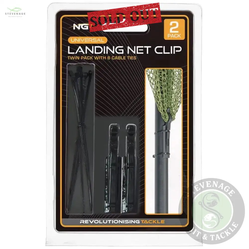 NGT Universal Landing Net Clip - Twin Pack with 6 Cable Ties Included NGT