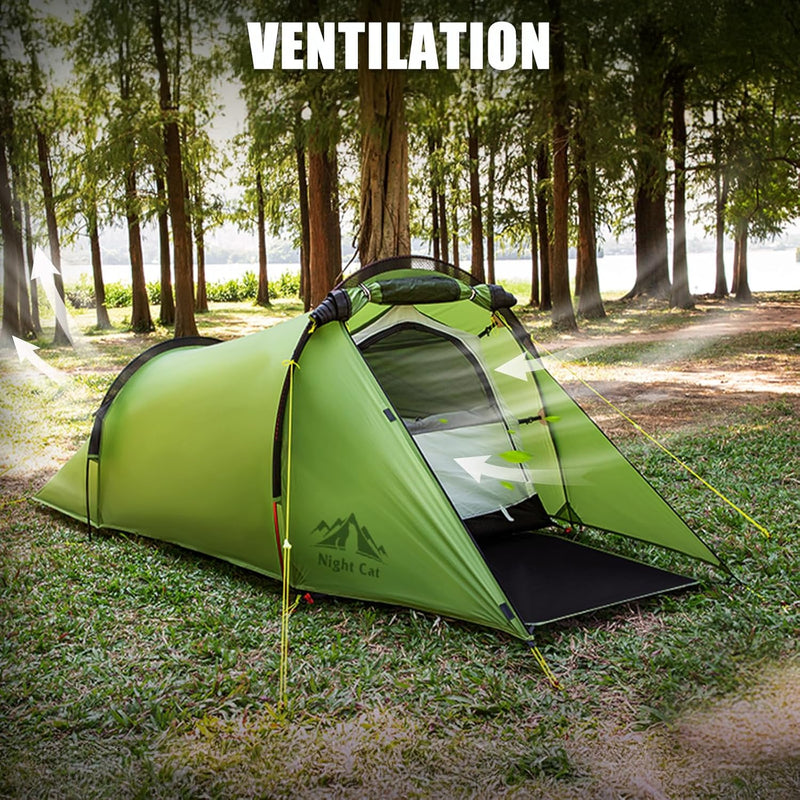 Load image into Gallery viewer, Night Cat 1 Person Ultralight Tunnel Tent – 1.5kg Waterproof
