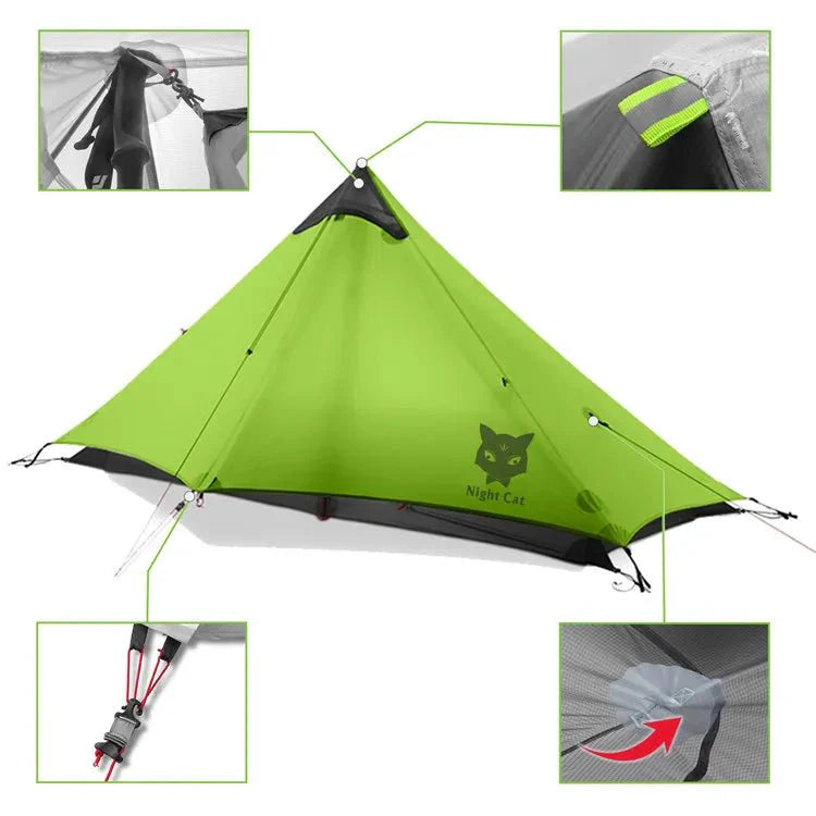 Load image into Gallery viewer, Night Cat 1 Person Ultra Lightweight Backpacking Tent
