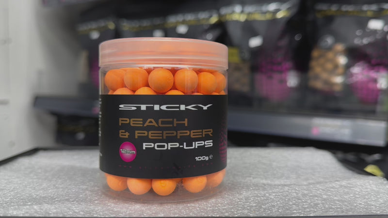 Load and play video in Gallery viewer, Sticky Baits - Peach &amp; Pepper Pop Ups
