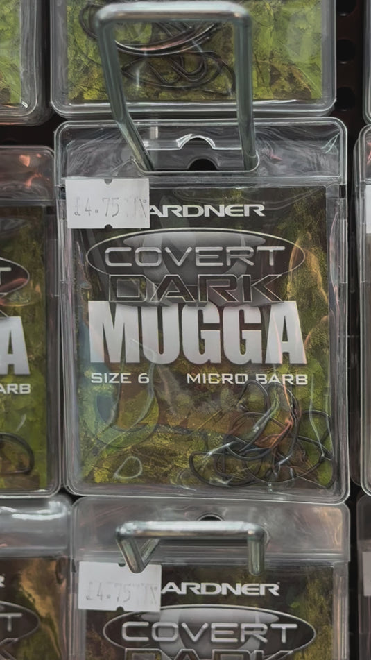 Gardner Tackle COVERT DARK MUGGA HOOKS BARBED SIZE 6