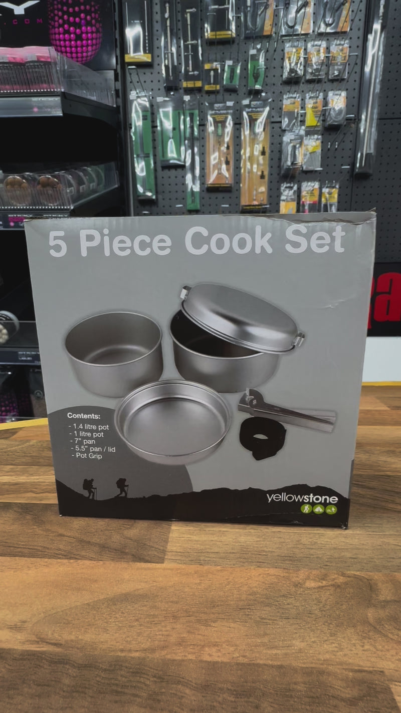 Load and play video in Gallery viewer, Aluminium 5 Piece Cook Set
