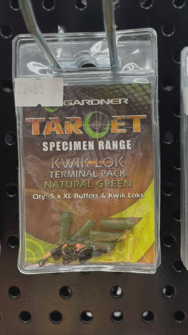 GARDNER TARGET MIXED PACK SIZE 12 KWIK LOK SWIVELS AND XL MINI BUFFER BEAD NATURAL GREEN