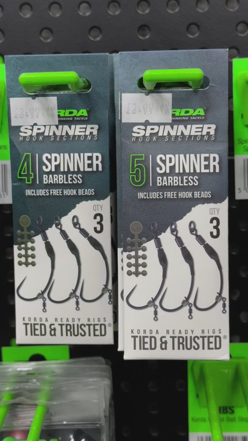 Load and play video in Gallery viewer, Korda - Spinner Hook Sections Barbless
