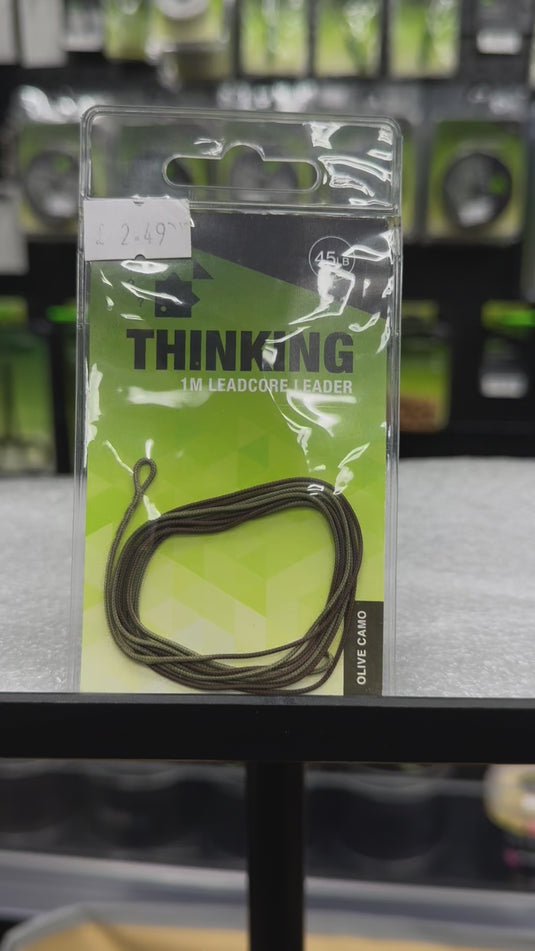 Thinking Anglers 1M LEADCORE LEADER 45LB OLIVE CAMO