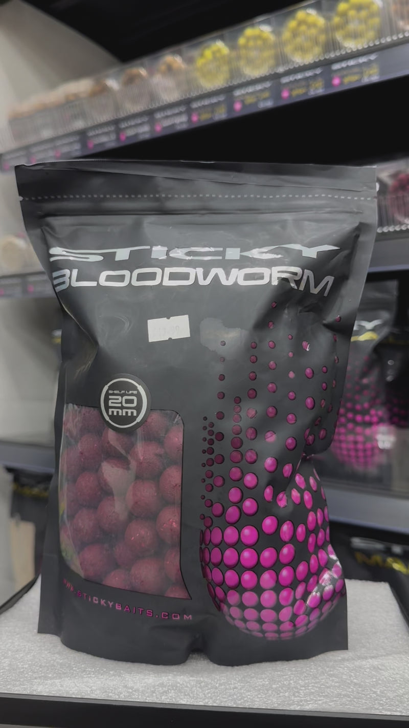 Load and play video in Gallery viewer, Sticky Baits - BLOODWORM SHELF LIFE
