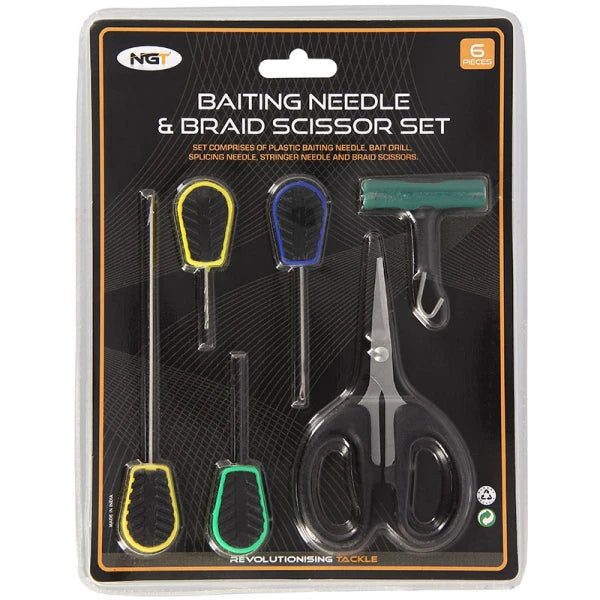 NGT Baiting Needle And Braid Scissor Set
