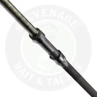 Black carbon fiber Shimano tribal tx specialist play rod with matte finish and textured grip sections high-performance rod built