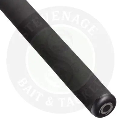 Black carbon fiber shimano tribal TX specialist play rod with sleek textured finish and branded tip cap high-performance rod built