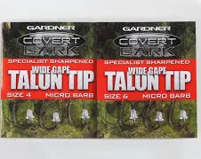 GARDNER TACKLE - SPECIALIST HAND SHARPENED'  COVERT TALON TIP WIDE GAPE HOOKS BARBED SIZE 4 (5)