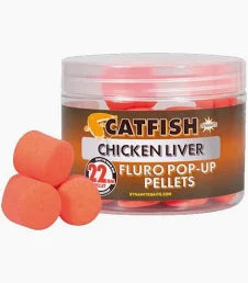 Dynamite Baits Catfish Chicken Liver Fluro Pop-Up Pellets 22mm