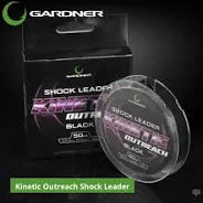 GARDNER TACKLE - KINETIC OUTREACH SHOCK LEADER 50lb 50m 0.26mm BLACK