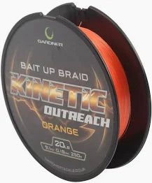 GARDNER TACKLE - KINETIC OUTREACH BAIT-UP BRAID 20lb 250m 0.18mm ORANGE