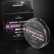 GARDNER TACKLE - KINETIC OUTREACH SHOCK LEADER 50lb 50m 0.26mm BLACK