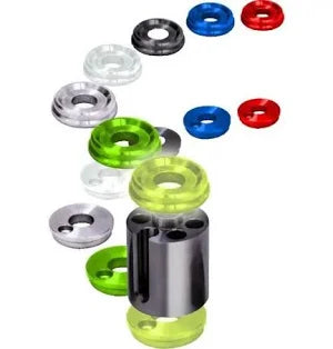 SOLAR TACKLE LOCK & LOAD INDICATOR END CAPS - SET OF 2 - BLACK