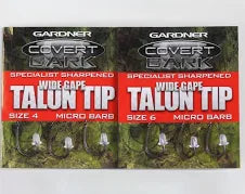 Load image into Gallery viewer, GARDNER TACKLE - SPECIALIST HAND SHARPENED&#39;  COVERT TALON TIP WIDE GAPE HOOKS BARBED SIZE 4 (5)
