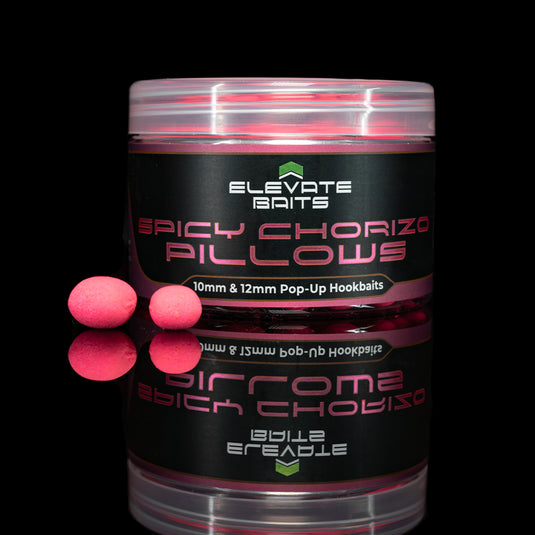 Elevate Baits- Spicy Chorizo Pillows – 10mm & 12mm Pop-Up Hookbaits