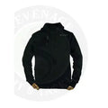Black zip heavyweight sticky baits black zip-up hoodie with subtle sticky logo and zip pouch pockets on the chest