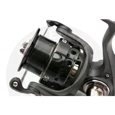 Black and silver tackle guru a-class 4000 reel with textured grip and metallic spool is the perfect reel option for stevenage bait