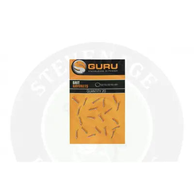 Tackle guru bait bayonets in orange packaging featuring 20 metallic hooks for stevenage bait fishing use