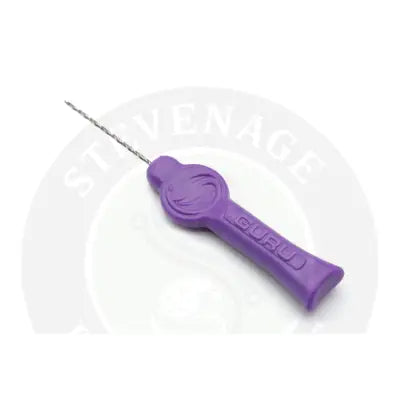 Purple plastic-handled guru bait drill with metal needle for easy bait insertion and make drilling hard tasks