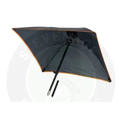 Black and orange tackle guru guru bait umbrella with telescopic pole for stevenage bait use and fishing protection