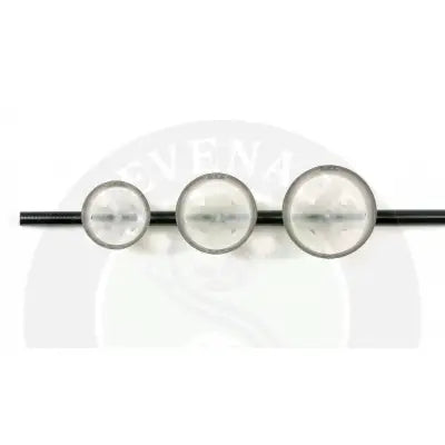 Three clear circular magnifying lenses with silver rims mounted on a black rod in tackle guru-fast release pole pots medium x 2