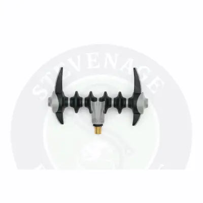 Black and grey plastic mini stealth reaper rest with gold threaded tip by guru for river anglers