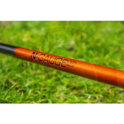 Orange and black n-gauge pro handle fishing rod by tackle guru designed for stevenage bait use 4.0m 3pc model