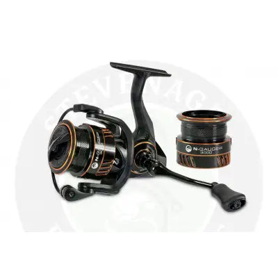 Black and bronze n-gauge pro 3000 spinning fishing reel with plus spare spool from tackle guru pro reel range pre order