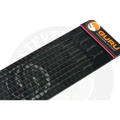 Black carbon fiber fishing hooks in guru branded package for pole special rigs by tackle guru stevenage bait