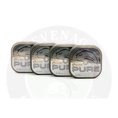 Silver and black tackle guru pure fluorocarbon fishing line spools 0.18mm 50m for precision casting high spec fluorocarbon