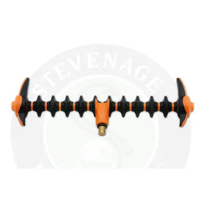 Tackle Guru reaper rest orange and black plastic baiting tool with brass connector and rubber overmould for Stevenage bait