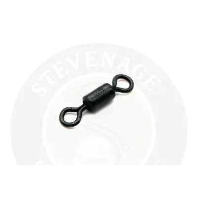 Black metal tackle guru rig system swivels size 11 with infinite rolling barrel for extra-tough rig durability