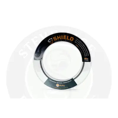 A spool of black shield shockleader fishing line 100m 8lb in clear packaging from tackle guru for ultimate feeder fishing