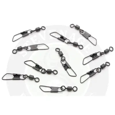 Tackle guru size 11 snap link and swivel in black metal with sleek durable design ideal for stevenage bait and change feeders