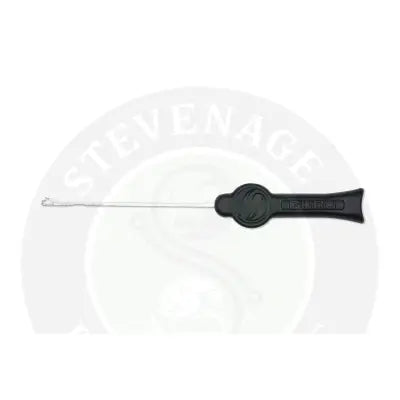 Tackle guru speedmesh needle fishing hook remover with black plastic handle and curved metallic tip for stevenage bait use