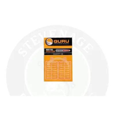 Orange plastic speed stop clips in guru packaging for stevenage bait and tackle guru baiting time use
