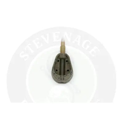 Tackle Guru super mini hybrid inline feeder 20g with camouflage pattern, translucent beige head, and metallic body for Stevenage bait