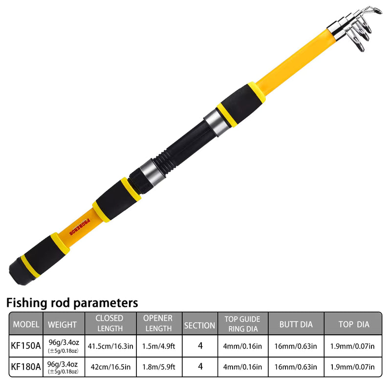 Load image into Gallery viewer, 1.8M-4.5M Spinning Fishing Rod Glass Fiber Telescopic Fishing Rod
